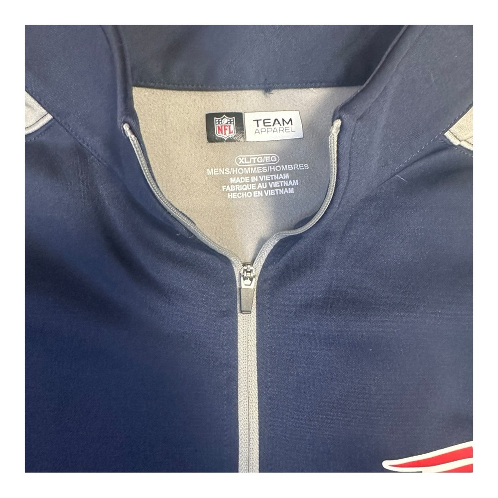New England Patriots 1/4 Zip Pullover Sweatshirt Men’s XL NFL‎ Team Apparel. - Picture 2 of 5